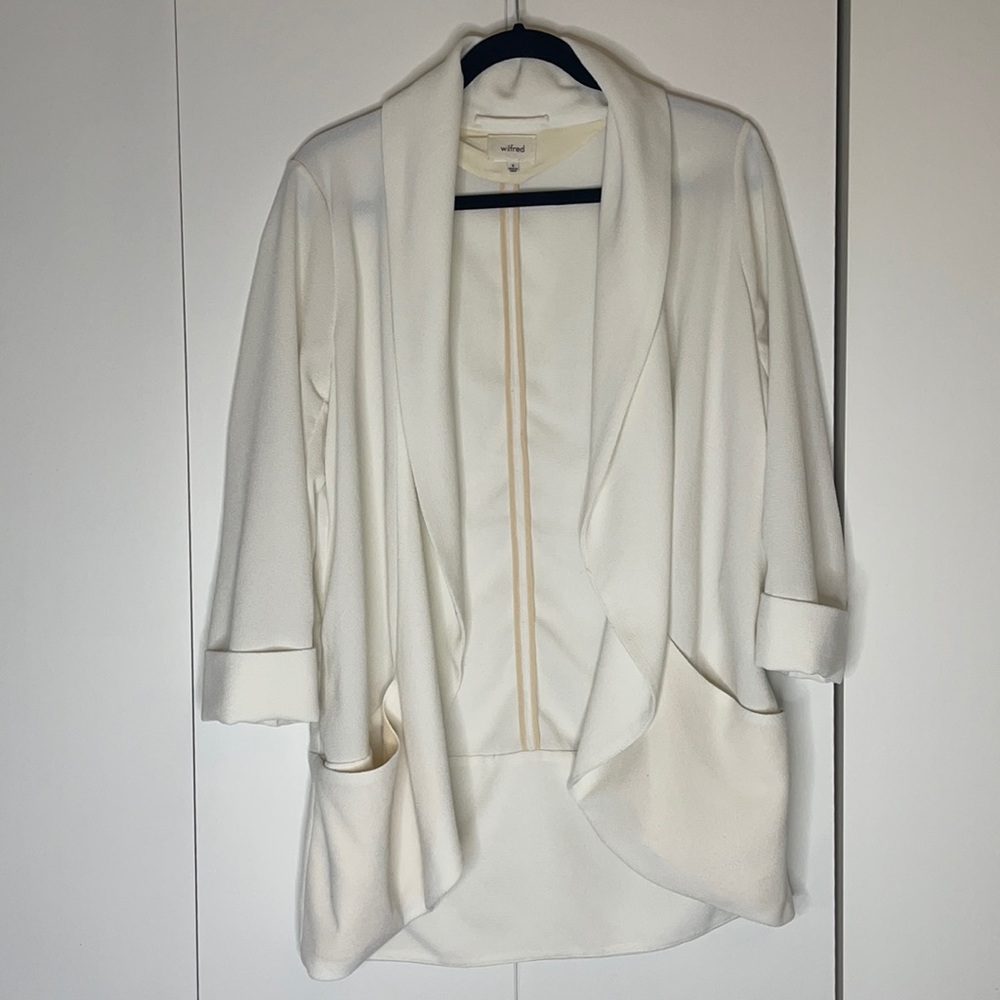 Wilfred white chevalier blazer size 8